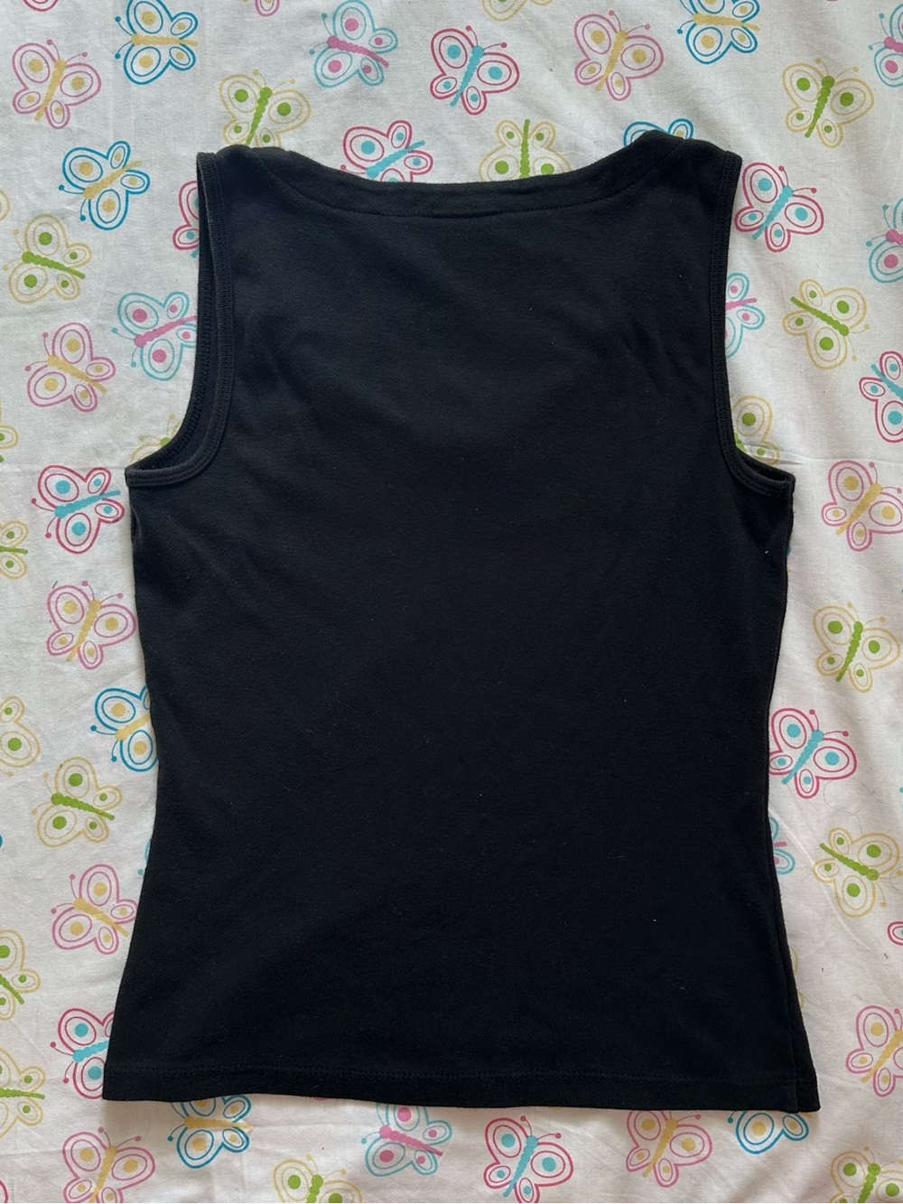 Latina Life Y2K Black Silver & Gold Sequin Neckline Tank - Picture 4 of 7